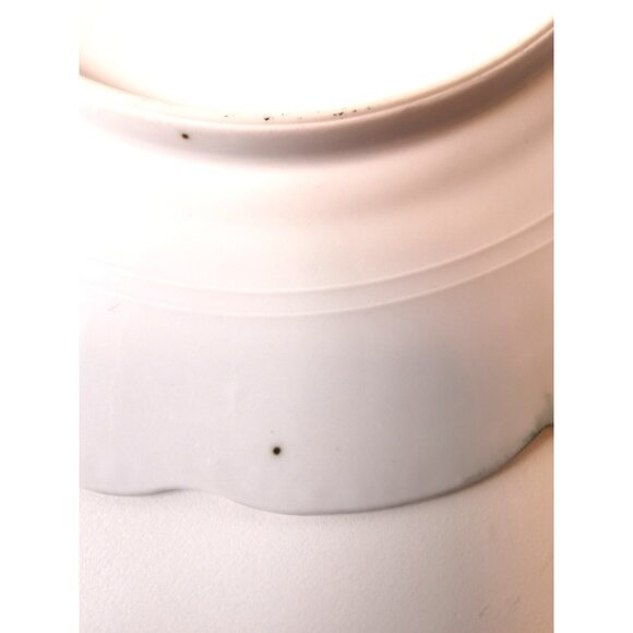 Antique Pink & Green Plate  Scalloped Edge Gold Trim Porcelain Circa 1920s - Picture 6 of 9